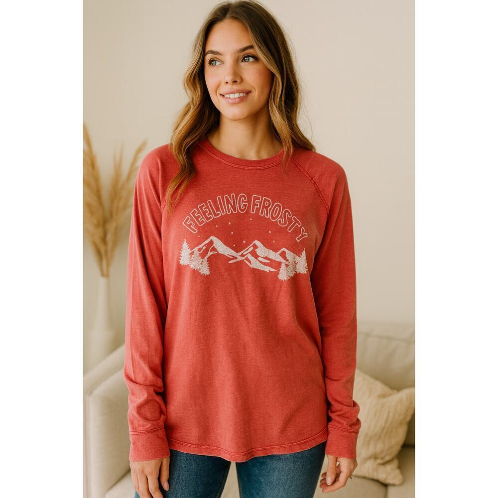 Aerie feeling frosty oversized slub womens lounge night t shirt top XS Christmas